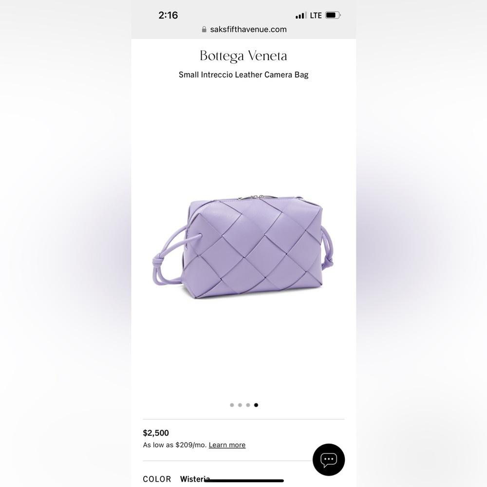 Gorgeous lavender Bottega Veneta bag